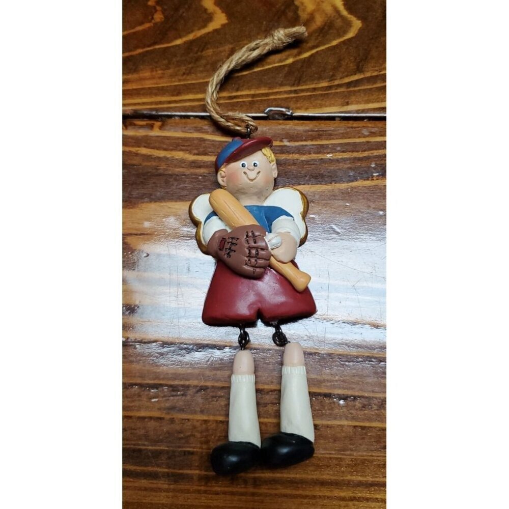 Baseball Player angel ornament